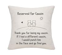 Funny Cartoon Cushion Covers: Thank You Cousin - If I Had Another, I'd Pouch Him! For Men & Boys Cousin Birthday