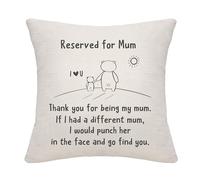 Funny Cartoon Cushion Covers - Thank You For Being My Mum - If I Had A Different Mum I Would Punch Him In The Face And Go Find You - Mother's Day Gift