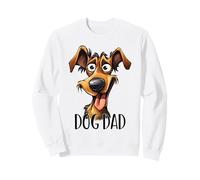 Funny Cartoon Dog Wide Eyed Goofy Puppy Lover Design Sweatshirt