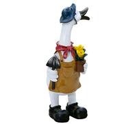 Funny Cartoon Duck Garden Statues, Weather-Resistant Material, Resin, Cute Ducks Art Décor, Indoor Outdoor Spring Decorations, Realistic And Adorable Design, For Porch Lawn Patio Pond