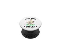 Funny Cartoon Duck Soccer Coffee Spectator Game Day PopSockets Adhesive PopGrip
