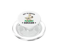 Funny Cartoon Duck Soccer Coffee Spectator Game Day PopSockets PopGrip for MagSafe