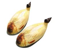 Funny Cartoon Fish Plush Slippers Warm Winter House Slipper Shoes | Cozy Indoor Footwear with Creative 3D Realistic Design | Fluffy Cotton Material, Soft Anti-Slip Sole, Novelty Home Wear for Adults a