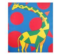 Funny Cartoon Giraffe Red Polka Dots Decorative dish washer magnet reusable refrigerator skins magnetic holiday decor Cubiertas magnéticas (la expresión "covers magnetic" original es