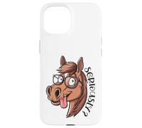 Funny Cartoon Horse with Glasses Seriously Case for iPhone 15