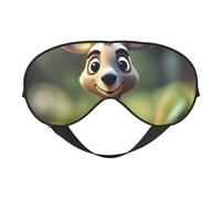 Funny Cartoon Kangaroo Zoo (1) Print Functionality Outdoor Travel Eye Mask Breathable Camping Meditation Yoga Friendly