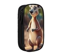 Funny Cartoon Kangaroo Zoo (2) Print Practical Pencil Case Multi-Compartment Office Travel School Art Daily Supplies