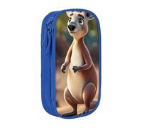 Funny Cartoon Kangaroo Zoo (2) Print Practical Pencil Case Multi-Compartment Office Travel School Art Daily Supplies