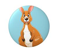Funny Cartoon Kangaroo Zoo Button Pins 5 Pcs, 2.4 Inch Round Button Badges Metal Personalized Picture Photo Pin Buttons Kit For Craft Supplies Christmas Diy Party Projects