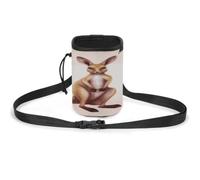 Funny Cartoon Kangaroo Zoo Dog Fanny Pack Treat Pouch Sling Bag