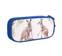 Funny Cartoon Kangaroo Zoo Pencil Case, Zip Smooth Pencil Case, Portable Pencil Case Large School Stationery Storage Bag, Make-Up Bag