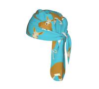 Funny Cartoon Kangaroo Zoo Print Helmet Skull Cap Quick Dry Bike Headwrap Lightweight Breathable One Size Adult Modern Beanie