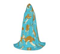 Funny Cartoon Kangaroo Zoo Print Hooded Cloak For Halloween Costumes,Perfect For Wizard,Vampire,Grim Reaper More Cosplay