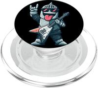 Funny Cartoon Knight Guitar Player Retro Rock Music Design PopSockets PopGrip for MagSafe