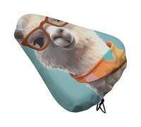 Funny Cartoon Llama Bike Seat Cover for Men Women, Waterproof & Dustproof Bike Seat Cushion with Drawstring, Adjustable Bicycle Saddle Cover for Or Rain & Sun Protection