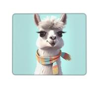 Funny Cartoon Llama Mouse Pad with Stitched Edge, Personalized Premium-Textured Computer Mouse Mat with Non-Slip Rubber Base, Waterproof Gaming Mousepad for Laptop, Office Home 7 x 8.6 in