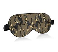 Funny Cartoon Monkey Sleep Mask for Men Women Blackout Eye Cover, Soft Lightweight Comfortable Eye Mask with Adjustable Velcro Strap, Blocks Light for Travel Sleep Yoga Nap