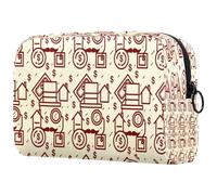 Funny Cartoon Monopoly Pattern Cosmetic Bag for Women, Travel Toiletries Bags Large Makeup Handy Pouch Organiser Bag with Zipper