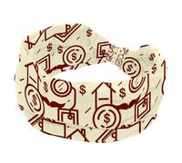 Funny Cartoon Monopoly Pattern Headbands for Women, Wide Headband, Soft Stretchy Absorbed Sweat Sport Yoga Workout Hairband, Twist Knotted Hairwrap