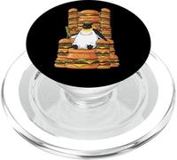 Funny Cartoon Penguin Burger Throne Design PopSockets PopGrip for MagSafe