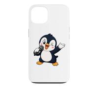 Funny Cartoon Penguin Singer Karaoke Fun Case for iPhone 13