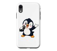 Funny Cartoon Penguin Singer Karaoke Fun Case for iPhone XR