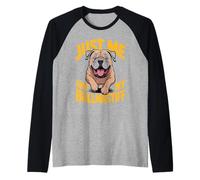 Funny Cartoon Pet Dog Breed Cute Just me and My Bullmastiff Raglan Baseball Tee