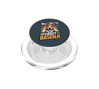 Funny Cartoon Pet Dog Breed Yes, I'm with the crazy Basenji PopSockets PopGrip for MagSafe
