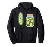 Funny Cartoon Pickle For Veggie Lovers Casual Fun Pullover Hoodie