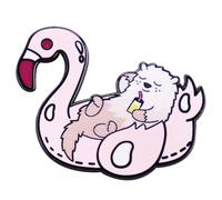 Funny Cartoon Pink Flamingo And Otter Brooch Pin For Women Girls Boy Cute Novelty Sea Animal Bird Lapel Enamel Pins Corsage Clips Badges Button Friendship Jewelry Gifts For Backpacks Clothing Bags