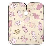 Funny Cartoon Pink Pig Hair Cutting Gown Easy Clean Beard Bib Adjustable Haircut Capes For Home Salon Barbers 140X168Cm