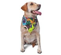 Funny Cartoon Pug DogDog Bandanas Cat Puppy Scarfs Washable Pet Handkerchief