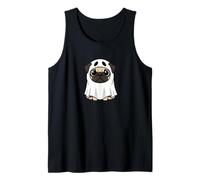 Funny Cartoon Pug Ghost Halloween Dog Tank Top