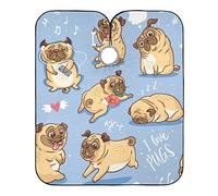 Funny Cartoon Pug Haircut Capes Adjustable Barber Cape Lightweight Beard Bib For Barbershop Salon Barbers 140X168Cm