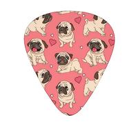 Funny Cartoon Pug Puppy Dog Premium Bass Electric Guitar Picks,Guitar Plectrum For Unparalleled Musical Experience