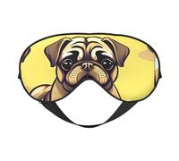 Funny Cartoon Pug Puppy Dog Print Comfortable Sleep Eye Mask Men Women Lightweight Travel Nap Meditation Yoga Work