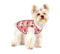 Funny Cartoon Pug Puppy Dog Print Lightweight Tank Top for Dogs Dog Shirts for Small Dogs Stretchy T Shirts Sleeveless Vest