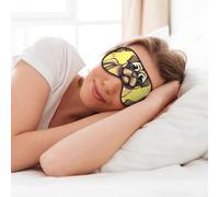 Funny Cartoon Pug Puppy Dog Print Soft Eye Mask for Sleep Mask Sleep Eye Mask for Women Men Sleeping Sleeping Travel