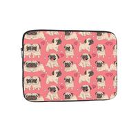 Funny Cartoon Pug Puppy Dog Printed Portable Shockproof Laptop Bag Soft Shell Laptop Bag Suitable For Business Use And Travel 13 inch