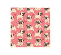 Funny Cartoon Pug Puppy Dog Printed Square Jigsaw Puzzle 12.8x12.8 CM, Puzzle Challenging Game for Adults Gifts, Family Fun Decorative Wall Decor