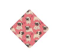 Funny Cartoon Pug Puppy Dog Printing 10 Pcs Car Air Freshener Fragrant Sheets,Car Hanging Accessories With Strings For Decor