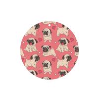 Funny Cartoon Pug Puppy Dog Printing 10 Pcs Car Air Freshener Fragrant Sheets,Car Hanging Accessories With Strings For Decor