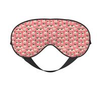 Funny Cartoon Pug Puppy Dog Printing Versatile Sleep Eye Cover Soft Eye Mask Reversible for Meditation & Travel Eye Mask Unisex