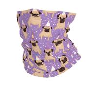 Funny Cartoon Pug Puppy Dog Sports Headscarf Full-Width Double-Sided Printed High-Elastic Breathable Headscarf Skin-Friendly Sweat-Absorbing Quick-Drying Outdoor Sports