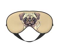 Funny Cartoon Pug Puppy Dogs Print Comfortable Sleep Eye Mask Men Women Lightweight Travel Nap Meditation Yoga Work