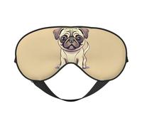 Funny Cartoon Pug Puppy Dogs Print Soft Eye Mask Beneficial Block Light Nap Night Use Travel Camping Meditation Yoga