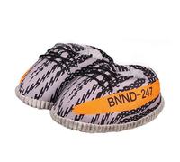 Funny Cartoon Sneaker Style Plush Slippers Warm Cozy House Slipper Shoes for Women and Men, Fluffy Winter Indoor Footwear, Soft Cotton Novelty Home Design with Sporty Pattern and Comfy Fit