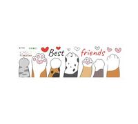 Funny Cartoon Stacked Cats Pattern Peeling and Stick Door Decal for Children Bedroom PVC Wall Sticker Home Decoration Animal Wall Decal for Children