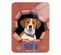 Funny Cartoon Wall Dog Red Bakers Small Food Scale 11lb/0.18oz, 5kg/5g Precise Kitchen gram Scale with 4 Unit for Weight Loss Weight Loss Weight Loss peso Digital para comida