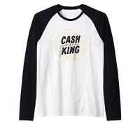 Funny Cash is King Logo for Man and Woman Raglan Baseball Tee